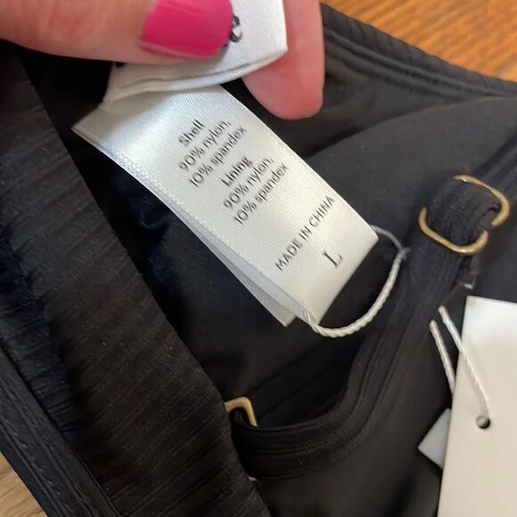 Andie Bikini Set Valencia Top Bikini Bottom Rib Black size Large NWT - Picture 14 of 14